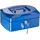 Alco Geldkassette Stahlblech mit Schloss 205x160x85mm blau