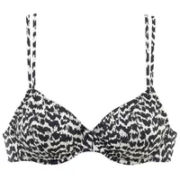 LASCANA Bügel-Bikini-Top Damen schwarz-creme Gr.36 Cup E