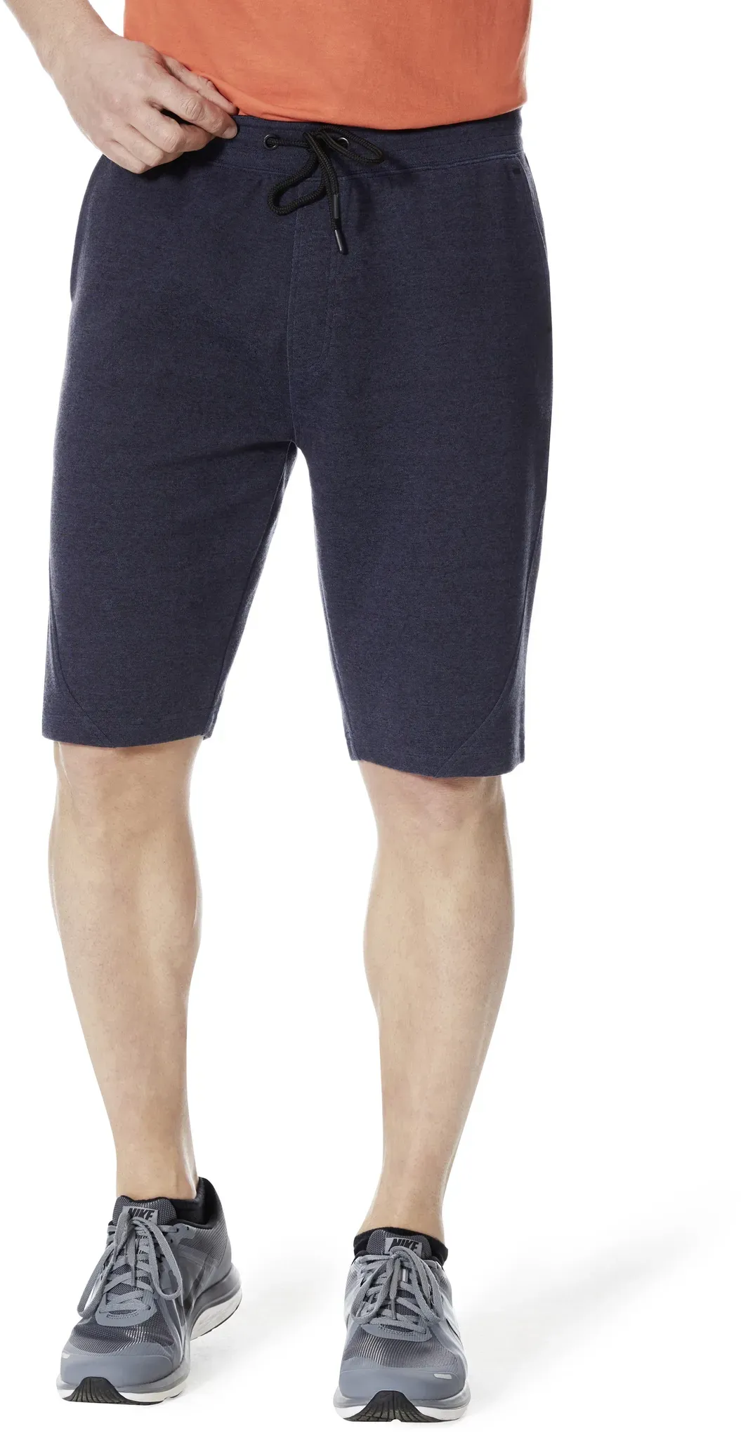 Sporthose HERO BY JOHN MEDOOX "Trend Hero by John Medoox Joggingshorts", Herren, Gr. L, blau (navy), Sweatware, 100% Polyester, casual, gerade kurz, Hosen, Sporthose Bequemer Oberschenkel Casual Baumwollmischung für Herren