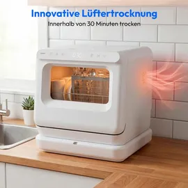 Medion DWT30 Tischgeschirrspüler (freistehend, 3 Maßgedecke, 598 mm, Weiß)