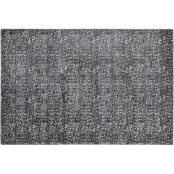 Teppich dunkelgrau-silber 140 x 200 cm abstraktes Muster ESEL