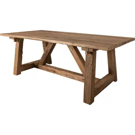 MASSIVMOEBEL24.DE Esstisch Teak 270x100x78 natur unbehandelt BASSANO #147 - Braun