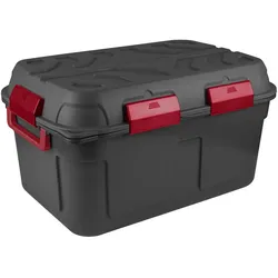 SAFARI schwarz - wasserdichte Aufbewahrungsbox 130 Liter - Griff - Rollen
