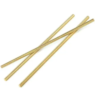 TULDYS WALENI 3PCS Messing Vollgewindestange Solide Allthread Bolzengewindestange M2 M2,5 M3 M4 M5 M6 M8 M10 M12 * 250 MM(M2)