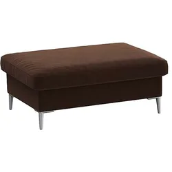 Pouf FLEXLUX "Fiore", braun (tobacco), B:97cm H:34cm T:66cm, Aluminium, Poufs, Kaltschaum, Füße Alu