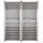 trendteam Garderoben-Set Mirror 8 Türen weiß