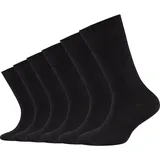 CAMANO Soft Originals Bio-Baumwolle Crew Socken Kinder 0005 - black 39-42, schwarz, Baumwolle, 23% Polyamid, 1% Elasthan, uni, Socken Socken,