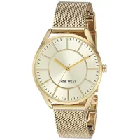 Nine West Damen-Mesh-Armbanduhr, NW/1922CHGB
