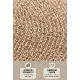 HANSE HOME Juteteppich, "Jaipur" in beige – 60x90 cm
