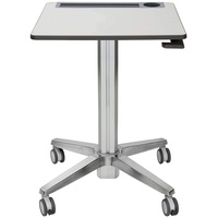 Ergotron LearnFit mobiler Stehpult, rollender Laptop-Sitz-Steh-Schreibtisch – hoch, grau