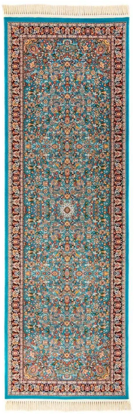 Morgenland Orientteppich - Ahmad - blau - 200 x 100 cm - läufer