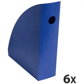 Exacompta 6x Stehsammler MAG-CUBE, Bee Blue - Marineblau