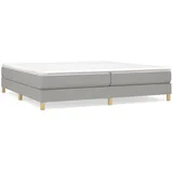 vidaXL Boxspringbett Hellgrau 200x200 cm Stoff1379140