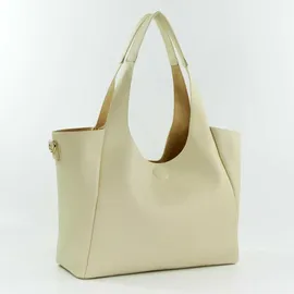 Valentino Futura Shopper Kunstleder Beige/Weiß