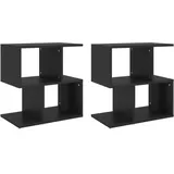 vidaXL Nachtschrank 2 Stk. 50 x 30 x 51,5 cm Schwarz