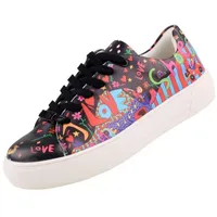 Dockers by Gerli Damen Plateau-Sneaker Schwarz Gensheimer Art, -