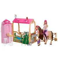 Mattel Barbie Mysteries: Das geheimnisvolle Pferdeabenteuer - Pferdestall-Spielset mit