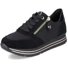 REMONTE Damen D1316 Sneaker, schwarz, 38 EU