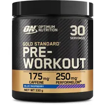 Optimum Nutrition Gold Standard Pre-Workout Blue Raspberry Pulver 330 g