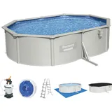BESTWAY Hydrium Stahlwandpool Set 500 x 360 x 120 cm inkl. Sandfilteranlage
