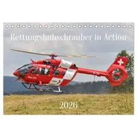 Calvendo Rettungshubschrauber in Action (Tischkalender 2026 DIN A5 quer),