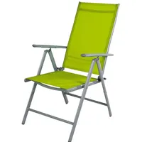 Mojawo Hochlehner Gartenstuhl 7-Positionen 58 x 70 x 108 cm Silber/Lime
