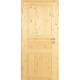 Kilsgaard Zimmertür mit Zarge Set Typ 02/03 Holz Kiefer unbehandelt, DIN Links, mm,735x1985 mm
