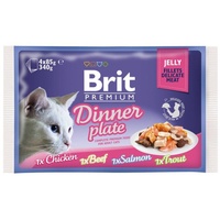 Brit Premium Cat Pouch Dinner Plate Jelly 340 g