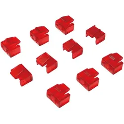 LogiLink LAN-Portblocker - Transparent Red (Packung mit 10)