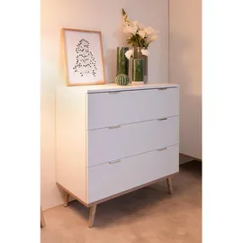 Finori Göteborg 1 80 x 86,5 x 40 cm Weiß / Sonoma Eiche