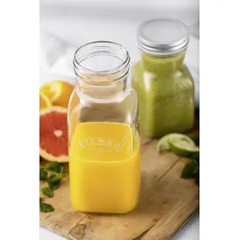 Kilner Saftflasche zum Befüllen 1 L | Aufbewahrung und Konservierung aller selbstgemachten Joghurts, Säfte und Milch | auslaufsichere Glas Trinkflasche mit Schraub-Deckel | Flasche zum Befüllen