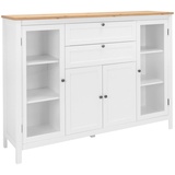 MID.YOU Highboard Weiß, , Artisan Eiche