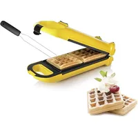 Doppel Waffeleisen & Waffelgabel 180° drehbar für 2 Belgische Waffeln 22x12cm