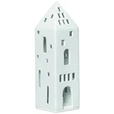 räder Windlicht Turm Porzellan Weiß