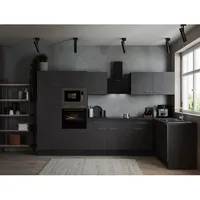 Respekta Winkelküche L-Form 340 x 172 cm Grau