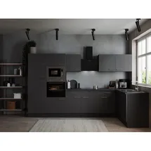 Respekta Winkelküche L-Form 340 x 172 cm Grau