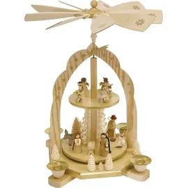 Erzgebirgische Volkskunst Richard Glässer GmbH Tischpyramide Geburt mit Engeln Seiffen Pyramide Volkskunst Erzgebirge NEU 16213