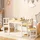 [en.casa] Kindertischset Lousame 2 Stühle 1 Sitzbank Kiefer massiv natur/weiß beige