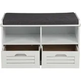 Hti-Living Schuhschrank 71 x 43 x 35 cm weiß / weiß