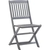 vidaXL Gartenstuhl klappbar 48 x 57 x 91 cm grau 2 St.