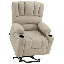 MCombo & M Fernsehsessel mit Aufstehhilfe Elektrisch, 7102 (stoff, Beige)