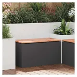 vidaXL Gartenbank 80 x 40 x 43 cm Schwarz