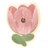 Ergocar Wanduhr, Kunstdekorative Led-Wanduhr, Moderne Blumen-Hängeuhr, Geeignet Für Wohnzimmer, Schlafzimmer, Arbeitszimmer, Büro