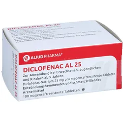 DICLOFENAC AL 25 magensaftresistente Tabletten 100 St