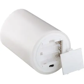 goobay LED Echtwachskerze 10 x 15 cm weiß