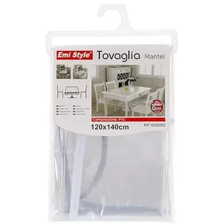 A2ZWORLD Transparente rechteckige PVC-Tischdecke, schützend, wasserdicht, leicht zu reinigen (140 x 120 cm), AB3226X