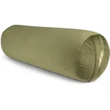 MindBaas - Yoga Bolster - Samt - Grün - Yogakissen - Meditationsrolle EINHEITSGRÖSSE