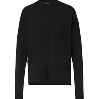 Comma, Feinstrickpullover mit Ziernaht Schwarz 40