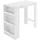 ML-Design Bartisch mit 3-stufigem Regal, Weiß 117x106x57 cm Viel Stauraum,
