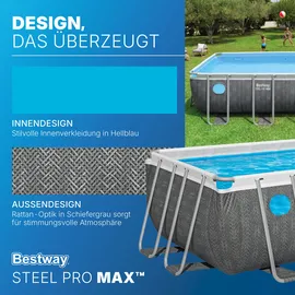 BESTWAY Steel Pro MAX Frame Pool 488 x 244 x 122 cm